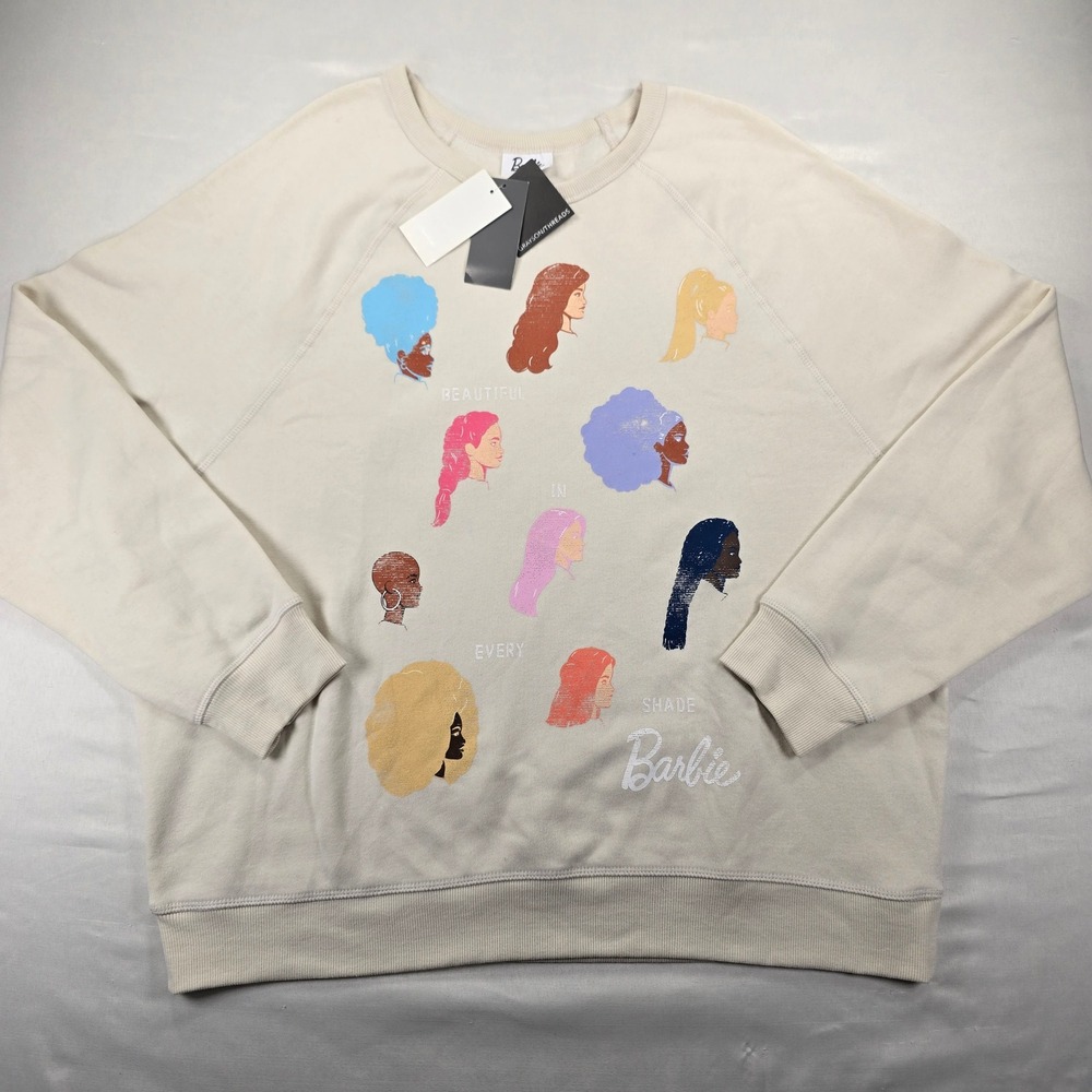 Barbie Grayson Threads Beige Sweatshirt XXL Beautiful in Every Shade T2540JLSP4